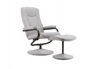 Birlea Memphis Grey Fabric Swivel Chair And Stool Thumbnail