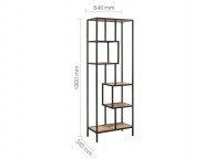 Birlea Urban Rustic Finish Tall Shelving Unit Thumbnail