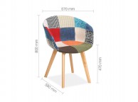 Birlea Whittaker Chair In Patchwork Fabric Thumbnail