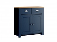 Birlea Winchester 2 Door 2 Drawer Sideboard In Navy Blue And Oak Thumbnail
