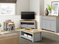 Birlea Winchester 3 Door 2 Drawer Sideboard In Grey And Oak Thumbnail