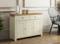 Birlea Winchester 3 Door 2 Drawer Sideboard In Cream And Oak Thumbnail