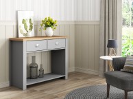 Birlea Winchester 2 Drawer Console Table In Grey And Oak Thumbnail
