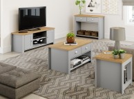 Birlea Winchester 2 Drawer Coffee Table In Grey And Oak Thumbnail