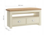 Birlea Winchester Corner TV Unit In Cream And Oak Thumbnail