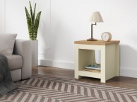 Birlea Winchester Lamp Table In Cream And Oak Thumbnail