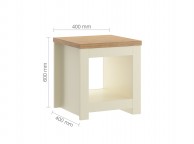 Birlea Winchester Lamp Table In Cream And Oak Thumbnail