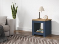 Birlea Winchester Lamp Table In Navy Blue And Oak Thumbnail