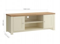 Birlea Winchester Large TV Unit In Cream And Oak Thumbnail