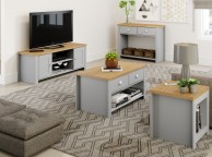 Birlea Winchester Small TV Unit In Grey And Oak Thumbnail