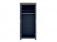 Birlea Winchester 2 Door Wardrobe In Navy Blue And Oak Thumbnail