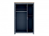 Birlea Winchester 3 Door Wardrobe In Navy Blue And Oak Thumbnail