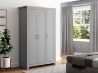 Birlea Winchester 3 Door Wardrobe In Grey And Oak Thumbnail