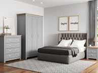 Birlea Winchester 3 Door Wardrobe In Grey And Oak Thumbnail