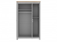 Birlea Winchester 3 Door Wardrobe In Grey And Oak Thumbnail