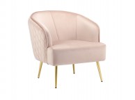 Birlea Bella Armchair In Pink Blush Fabric Thumbnail