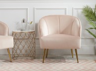 Birlea Bella Armchair In Pink Blush Fabric Thumbnail