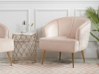 Birlea Bella Armchair In Pink Blush Fabric Thumbnail