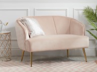 Birlea Bella 2 Seater Sofa In Pink Blush Fabric Thumbnail