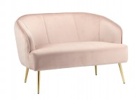 Birlea Bella 2 Seater Sofa In Pink Blush Fabric Thumbnail