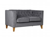 Birlea Florence Medium Size Sofa In Grey Velvet Fabric Thumbnail