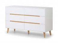 Julian Bowen Alicia White 6 Drawer Wide Chest Thumbnail
