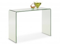 Julian Bowen Amalfi Bent Glass Console Table Thumbnail