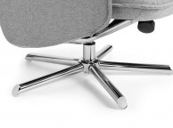 Julian Bowen Aria Recliner Chair With Stool In Grey Fabric Thumbnail