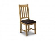Julian Bowen Astoria Dining Chair In Waxed Oak Thumbnail