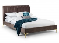 Julian Bowen Deco 5ft Kingsize Truffle Velvet Fabric Bed Frame Thumbnail