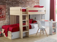 Julian Bowen Eclipse Bunk Bed In Oak And White Thumbnail