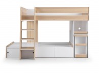 Julian Bowen Eclipse Bunk Bed In Oak And White Thumbnail