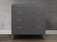 Birlea Arlo 4 Drawer Charcoal Grey Chest Thumbnail