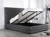 Emporia Stamford 6ft Super Kingsize Grey Fabric Ottoman Bed Thumbnail