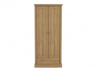LPD Devon Oak Finish 2 Door 1 Drawer Wardrobe Thumbnail
