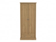 LPD Devon Oak Finish 2 Door 1 Drawer Wardrobe Thumbnail