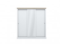 LPD Devon White Finish 3 Door Sliding Wardrobe With Mirror Thumbnail