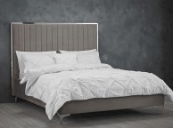 LPD Berkeley 5ft Kingsize Mink Grey Fabric Bed Frame Thumbnail