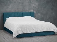 LPD Berlin 4ft Small Double Teal Fabric Ottoman Bed Frame Thumbnail