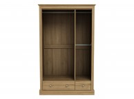 LPD Devon Oak Finish 3 Door 2 Drawer Wardrobe Thumbnail