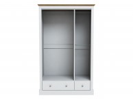 LPD Devon White Finish 3 Door 2 Drawer Wardrobe Thumbnail