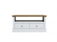 LPD Devon White And Oak Finish 2 Drawer Coffee Table Thumbnail