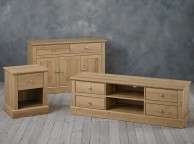 LPD Devon Oak Finish 2 Drawer Coffee Table Thumbnail