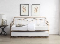 Flintshire Axton 3ft Single Metal Guest Day Bed Frame In Antique Bronze Thumbnail