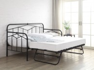 Flintshire Axton 3ft Single Metal Guest Day Bed Frame In Black Thumbnail