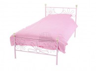 Metal Beds Daisy 3ft (90cm) Single Pink Metal Bed Frame Thumbnail