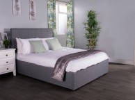 Flair Furnishings Waltz Grey Fabric 4ft6 Double Ottoman Bed Thumbnail