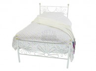 Metal Beds Daisy 3ft (90cm) Single White Metal Bed Frame Thumbnail