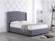 Flair Furnishings Durrani Grey Fabric 4ft6 Double Ottoman Bed Thumbnail