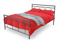 Metal Beds Kent 4ft 6 (135cm) Double Black Metal Bed Frame Thumbnail